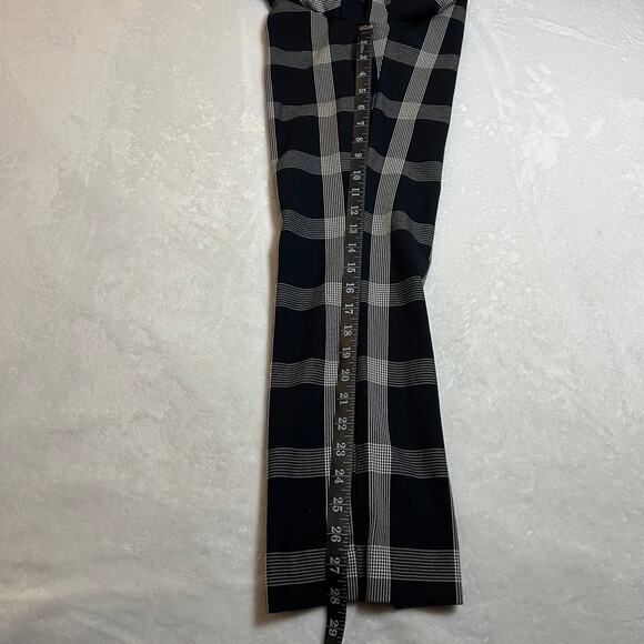 Anthropologie The Essential Slim Plaid Ankle Trousers Pants Size 6 TALL Preppy - Picture 13 of 13